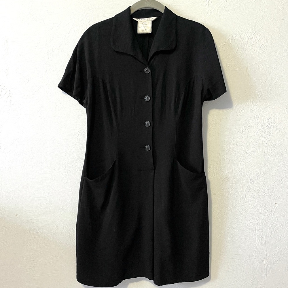 Vintage Max Studio Collection button dress with pockets